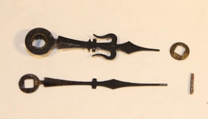 ANTIQUE 1878 E. INGRAHAM CO. CLOCK SQUARE HANDSHAFT HANDS, WASHER & TAPERED PIN. - Picture 1 of 3