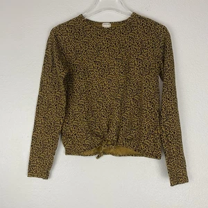 Crewcuts Factory Shirt Girls XL 12/14 Tie Front Long Sleeve Cotton J. Crew Top - Picture 1 of 7