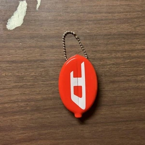 Estuche para monedas Diesel para hombre rojo logotipo D de lujo compacto pequeño clásico elegante italiano usado - Imagen 1 de 1