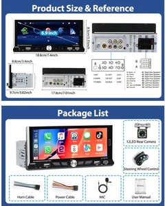 Autoradio Smart / Android Auto / Apple Car Play/Bluetooth + TelecameraPosteriore - Foto 1 di 3