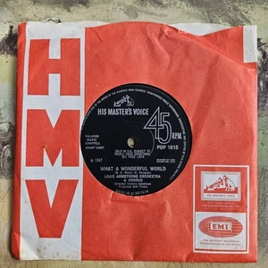 Louis Armstrong What A Wonderful World/Cabaret Vinyl 7" 1967 HMV POP 1615 -GT36 - Picture 1 of 6