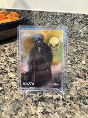 2025 Topps Star Wars Chrome #21 Captain Silvo Gold Refractor Parallel  /50 - Image 1 of 2