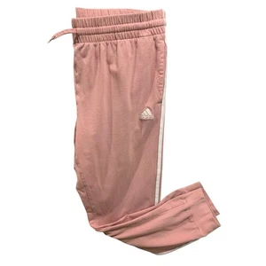Size XL Adidas Womens Jogger Pants Pockets Pink 3 Stripe - Foto 1 di 6