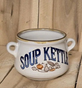 Vintage Soup Kettle Serving Bowl With Handles 1980s Japan - Picture 1 of 3
