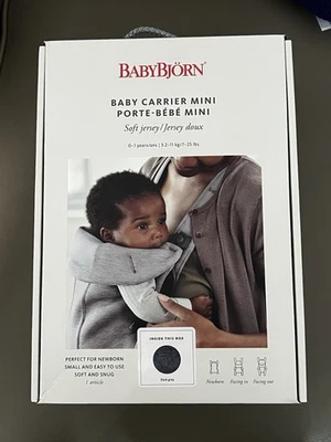 Мини-джерси для переноски детей BabyBjörn - темно-серая - Изображение 1 из 3