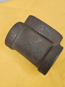 1-1/2" x 1-1/4" x 2" Cast Iron Tee Black Threaded NPT-Class 125-MADE IN USA - Picture 1 of 7