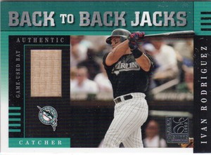2003 Donruss Elite Back to Back Jacks Baseball Card #23 Ivan Rodriguez /250