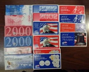 U.S. MINT UNCIRCULATED COIN SETS (16 SETS) 1999-2006 COLLECTOR COINS NEW LOT - Picture 1 of 12