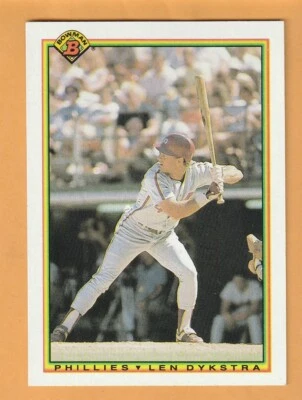 Lenny Dykstra Philadelphia Phillies 1990 Bowman #152 Garden Grove California 13I - Image 1 of 2