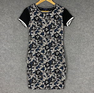 French Connection Dress Womens 6 Black Grey T Shirt Flowers Event Occasion