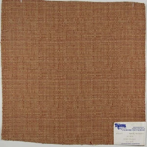 (4) 17'' Memo Sample Squares| Raffia/Terracotta| Basketweave| Cotton/Poly Fabric - Picture 1 of 3