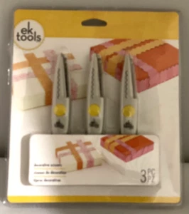 EK TOOLS Tijeras Decorativas Borde Viegrafa Cinta Artesanía Paquete de 3 en - Imagen 1 de 3