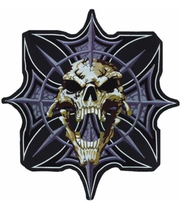 Novo REMENDO BORDADO CRUZ CAVEIRA GÓTICA AMEAÇA LETAL 13x13 LT30055 Vintage - Imagem 1 de 4