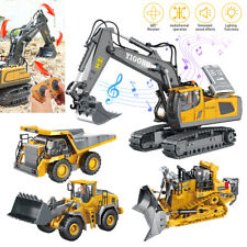 Remote Control Excavator Bulldozer RC Construction Toys with Metal Shovel&Light