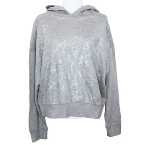 Socialite Iridescent Snake Print Hoodie Pullover leicht grau Damen Größe L - Bild 1 von 9