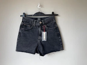 BDG A-LINE SHORTS Grey Denim High Rise URBAN OUTFITTERS XXS / UK 4 💖 BNWT - Picture 1 of 11