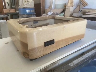 Thorens TD 124 Plinth Rounded Solid Wood Turntable Plinth - Image 1 of 4