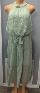 Pretty Garden Mint Green Halter Dress Women’s Size Large - Picture 1 of 5