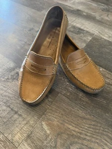 Mercanti Fiorentini Loafer Driving Shoe Women Brown Leather Flat 8B COMFY - Picture 1 of 10