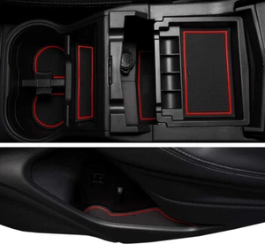 Fits Subaru Forester SK 2019-2021 Rubber Gate Slot Mats Non-slip Cup Holder Pads - Picture 1 of 20