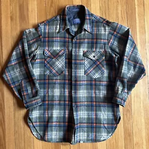 Pendleton Virgin Wool Flannel L/S Shirt Mens Sz Large Made USA VTG Grandpacore - Picture 1 of 15