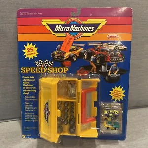 Micro Machines 1990 Speed Shop Yellow Tool Box Pit Kit - Picture 1 of 12