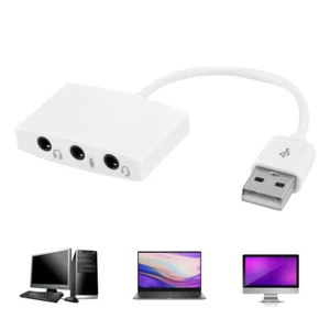 External USB 2.0 Virtual 7.1 Channel Audio Sound Card Adapter For Laptop New - Photo 1/12