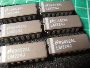 2x LM224J LOW POWER QUAD OPA CDIP14 National Semi - Picture 1 of 1