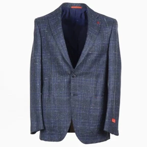 Isaia Woven Flecked Mélange Check Wool-Silk Sport Coat Slim 40R (Eu 50) NWT - Picture 1 of 11