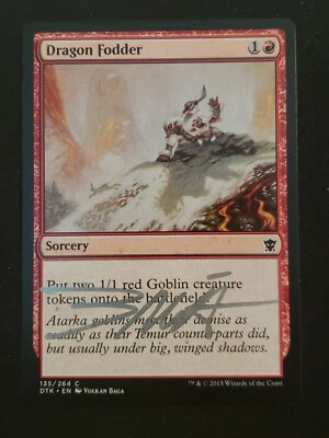 MTG Dragon Fodder-Artist Signed (Volkan Baga) - Dragons of Tarkir #135 - Image 1 of 3