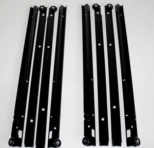 2 PAIR ~ KING SLIDE ~ Black Epoxy Coated EURO Drawer Slides ~ 17-3/4" - Picture 1 of 5