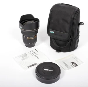 Nikon af-s nikkor 14-24mm f/2.8g ed lens with case and paperwork #0613 - Picture 1 of 11