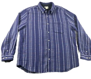 Carbon 2 Cobalt Button Down Flannel Shirt Men's XL Blue Geometric Stripes Cotton - Picture 1 of 8