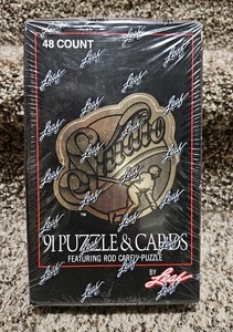 One 1991 Leaf Studio Baseball Factory Sealed 48 Pack Box Carew Puzzle Bagwell RC - Picture 1 of 2