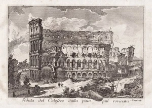 Coliseo Coliseo Roma Roma Roma grabado en cobre grabado en incisión 1760 - Imagen 1 de 1
