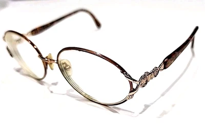 Gafas Fendi F32 Vintage Demi Metal Dorado Ámbar Tortuga Mariposa 55-17 135 Foto 1 de 4