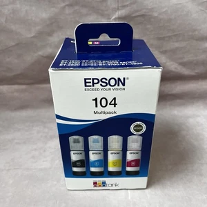 Juego de tinta para impresora Epson Genuine EcoTank 104 Multipack: caducidad 01/2028 - Imagen 1 de 4