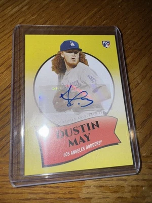 2020 TOPPS 582 MONTGOMERY DUSTIN MAY RC DODGERS #10-A AUTOGRAPH - Image 1 of 4