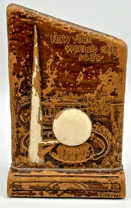 1939 New York World's Fair Trylon And Perisphere Brush Holder Syroco - Picture 1 of 8