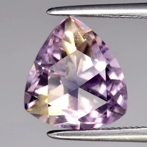 π 2.58ct VS Trillion Rose Cut Natural Yellow & Purple Ametrine - Untreated Gem - Picture 1 of 4