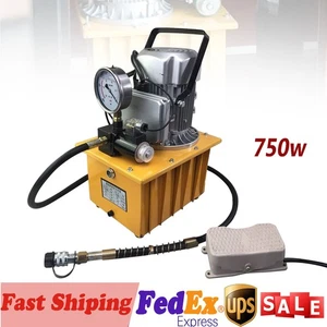 Electric Driven Hydraulic Pump Pedal Single Acting Solenoid Valve 110V 10000psi - Picture 1 of 11