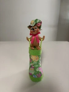 2017 Annalee Easter Garden Boot Mouse -Used - Picture 1 of 2