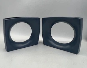 Japanese Dark Blue Small Ikebana Toyo Vase Modernist 5" Set of 2 # lvr - Picture 1 of 10