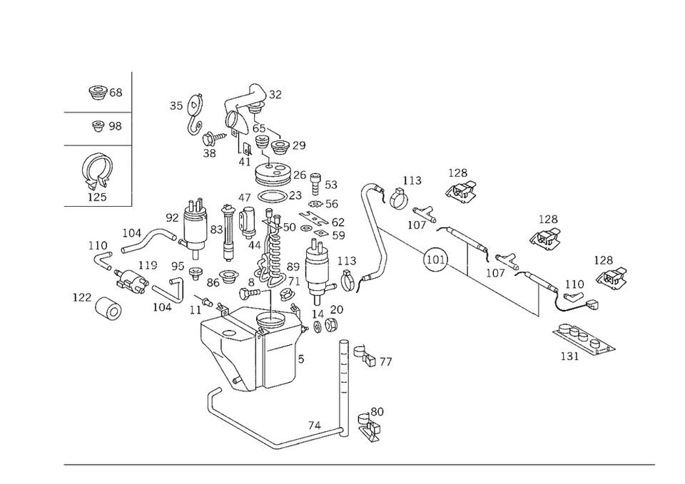 Contenedor original Mercedes-Benz 140-860-02-60 Foto 1 de 1