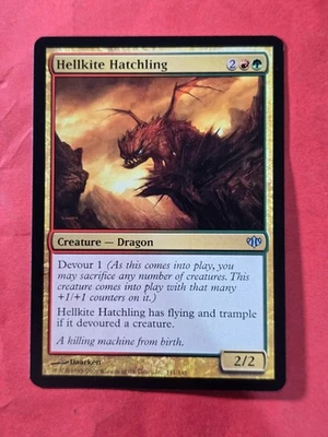 2009 Magic The Gathering Conflux #111 Hellkite Hatchling, UC, NF, cd5 - Image 1 of 3