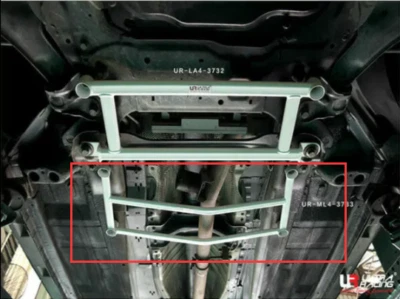 For LAND ROVER FREELANDER 2 L359 2.2D 2WD 06-2014 Ultra Racing Middle Lower Bar - Image 1 of 4