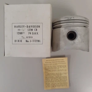Pair of .020 Pistons for Harley-Davidson 1200cc/74" Panhead/Shovelhead Big Twins - Picture 1 of 7