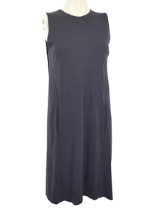 Other Stories Dress Black Midi Unusual Shift Sleeveless Overlay Size EU 34 UK 6 - Picture 1 of 12