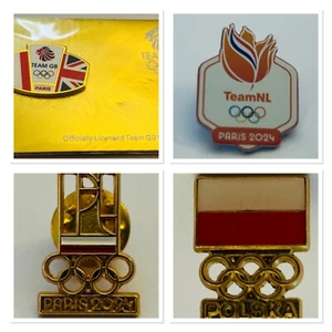 Paris 2024. Olympic Pin Badge. GB, Poland, Netherlands. Namibia. New. - Picture 1 of 10