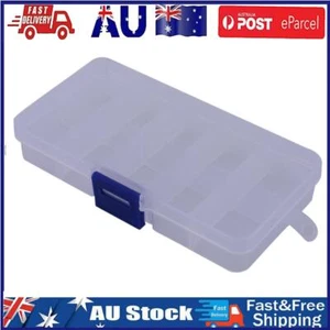 10 Compartments Portable Transparent Plastic Fishing Lure Storage Box Case - Picture 1 of 5